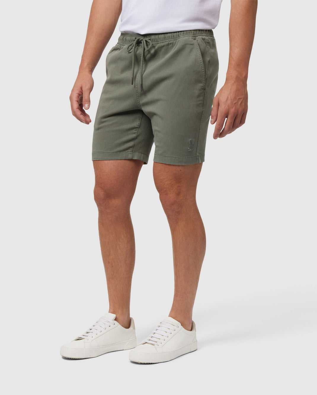 Short Psycho Bunny Willis Stretch Tencel Short Vert Homme | RRX-63435815